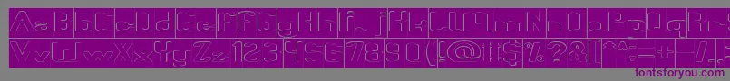 Шрифт Fun Raiser Hollow Inverse – фиолетовые шрифты на сером фоне