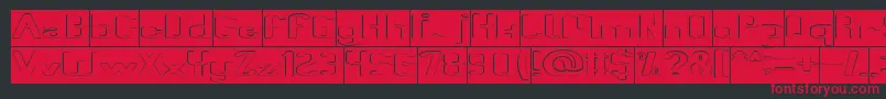 Fun Raiser Hollow Inverse Font – Red Fonts on Black Background