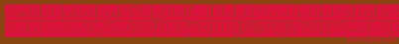 Fun Raiser Hollow Inverse Font – Red Fonts on Brown Background