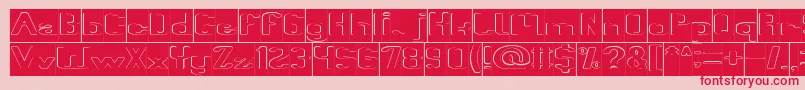 Fun Raiser Hollow Inverse Font – Red Fonts on Pink Background