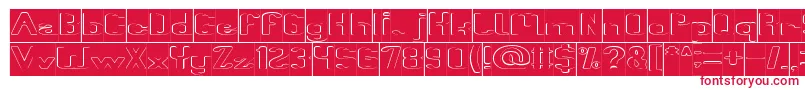 Fun Raiser Hollow Inverse-Schriftart – Rote Schriften