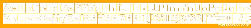 Fun Raiser Hollow Inverse Font – White Fonts on Orange Background