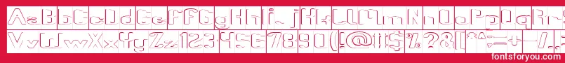Fun Raiser Hollow Inverse Font – White Fonts on Red Background