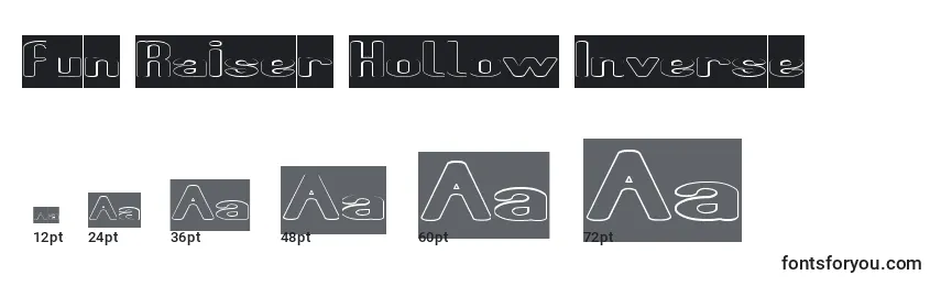 Fun Raiser Hollow Inverse Font Sizes