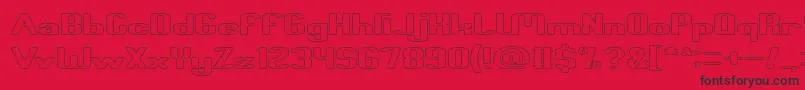 Fun Raiser Hollow Font – Black Fonts on Red Background