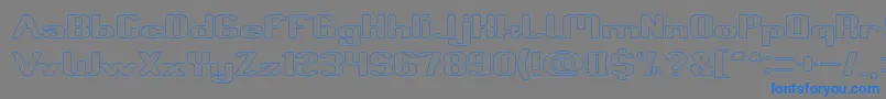 Fun Raiser Hollow Font – Blue Fonts on Gray Background