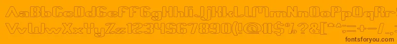 Lisätietoja Fun Raiser Hollow-fontista Fun Raiser Hollow-fontti – ruskeat fontit oranssilla taustalla