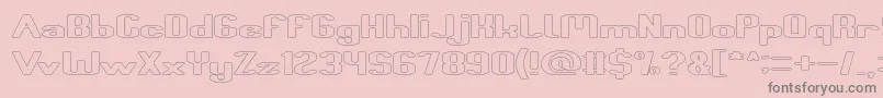 Fun Raiser Hollow Font – Gray Fonts on Pink Background