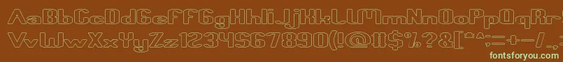 Fun Raiser Hollow Font – Green Fonts on Brown Background