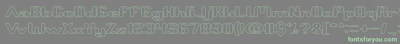Fun Raiser Hollow Font – Green Fonts on Gray Background
