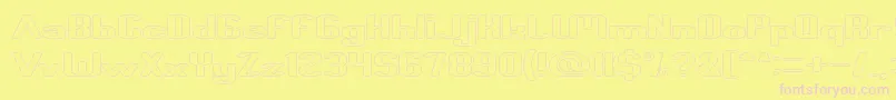 Fun Raiser Hollow Font – Pink Fonts on Yellow Background