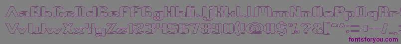 Fun Raiser Hollow Font – Purple Fonts on Gray Background