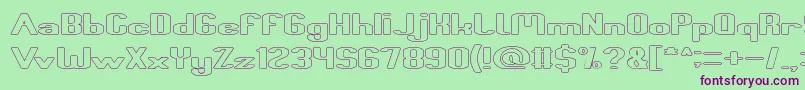 Fun Raiser Hollow Font – Purple Fonts on Green Background