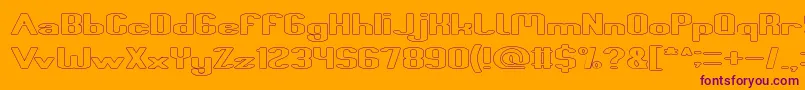 Fun Raiser Hollow Font – Purple Fonts on Orange Background