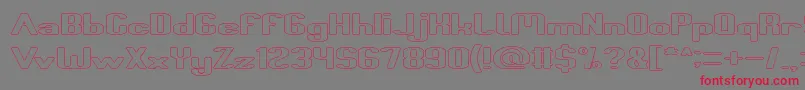 Fun Raiser Hollow Font – Red Fonts on Gray Background