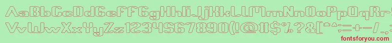 Fun Raiser Hollow Font – Red Fonts on Green Background