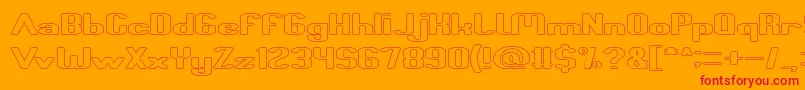 Подробнее о шрифте Fun Raiser Hollow Шрифт Fun Raiser Hollow – красные шрифты на оранжевом фоне