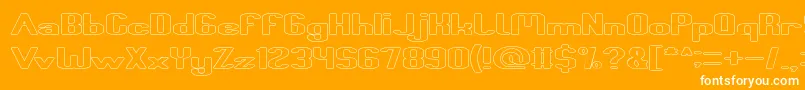 Fun Raiser Hollow Font – White Fonts on Orange Background