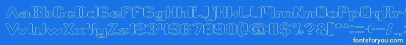 Fun Raiser Hollow Font – Yellow Fonts on Blue Background