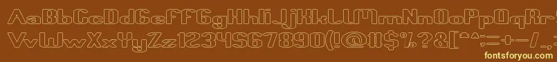 Fun Raiser Hollow Font – Yellow Fonts on Brown Background