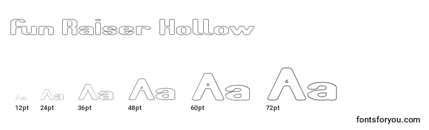 Fun Raiser Hollow Font Sizes