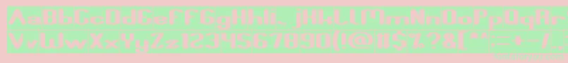 Fun Raiser Inverse Font – Green Fonts on Pink Background