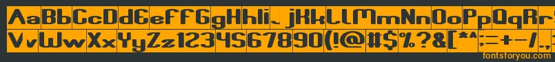 フォントFun Raiser Inverse – 黒い背景にオレンジの文字