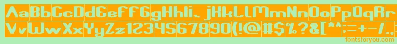 Fun Raiser Inverse Font – Orange Fonts on Green Background