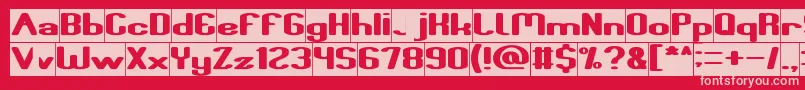 Fun Raiser Inverse Font – Pink Fonts on Red Background