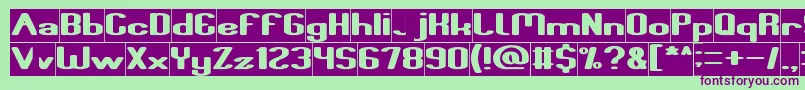 Fun Raiser Inverse Font – Purple Fonts on Green Background