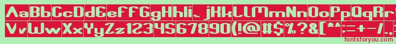 Fun Raiser Inverse Font – Red Fonts on Green Background