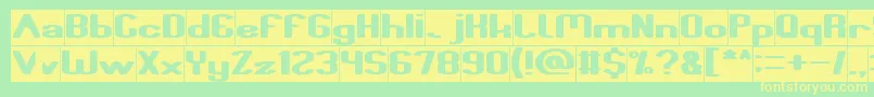 Fun Raiser Inverse Font – Yellow Fonts on Green Background