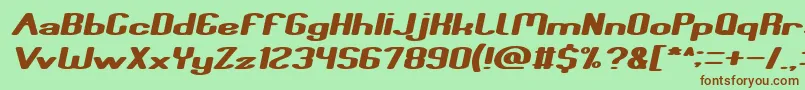 fuente Fun Raiser Italic – Fuentes Marrones Sobre Fondo Verde