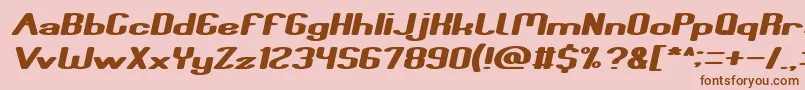 fuente Fun Raiser Italic – Fuentes Marrones Sobre Fondo Rosa