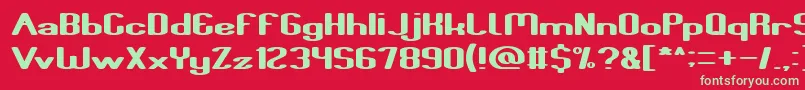 Fun Raiser Light Font – Green Fonts on Red Background