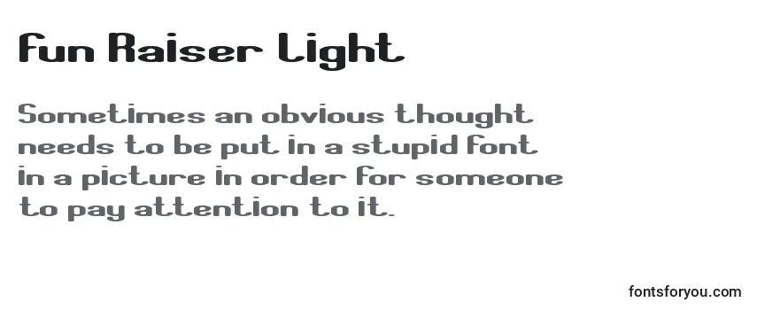 Review of the Fun Raiser Light Font