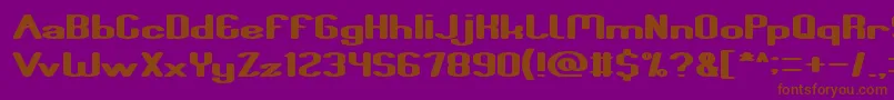 Fun Raiser Font – Brown Fonts on Purple Background