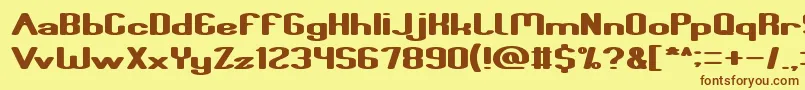 Fun Raiser Font – Brown Fonts on Yellow Background