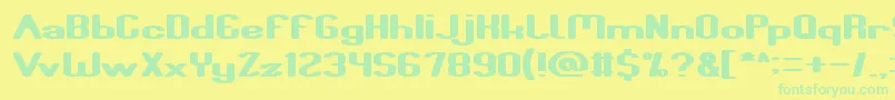 Fun Raiser Font – Green Fonts on Yellow Background