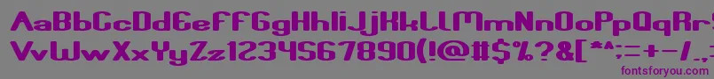 フォントFun Raiser – 紫色のフォント、灰色の背景