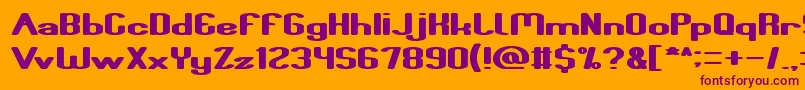 Шрифт Fun Raiser – фиолетовые шрифты на оранжевом фоне