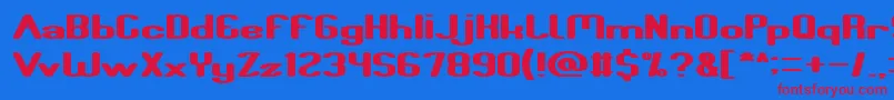 フォントFun Raiser – 赤い文字の青い背景
