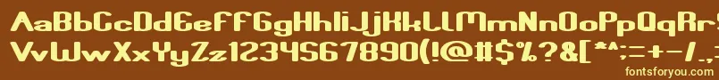 Шрифт Fun Raiser – жёлтые шрифты на коричневом фоне