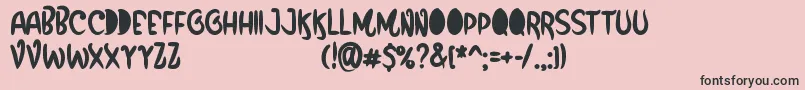 Funbox   Personal Use Only Font – Black Fonts on Pink Background