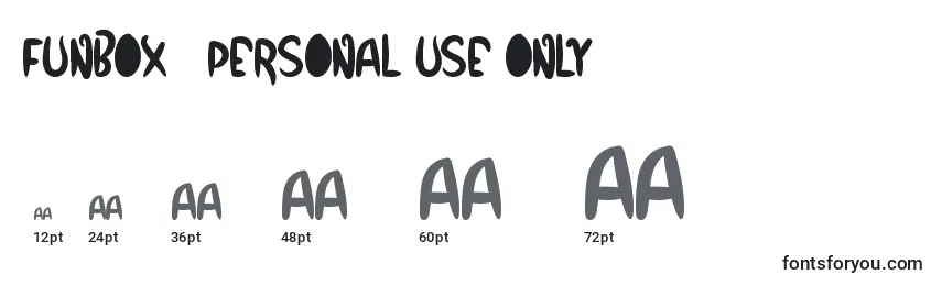 Funbox   Personal Use Only Font Sizes