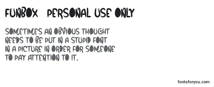 Funbox   Personal Use Only Font