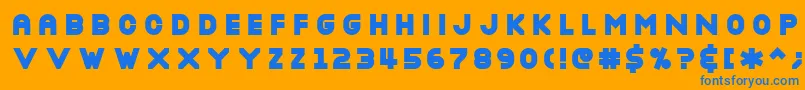 Nottbl Font – Blue Fonts on Orange Background