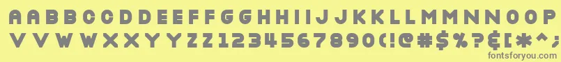 Nottbl Font – Gray Fonts on Yellow Background