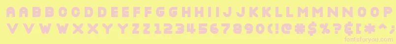 Nottbl Font – Pink Fonts on Yellow Background