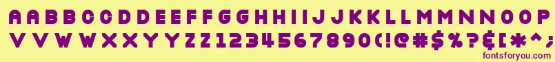 Nottbl Font – Purple Fonts on Yellow Background